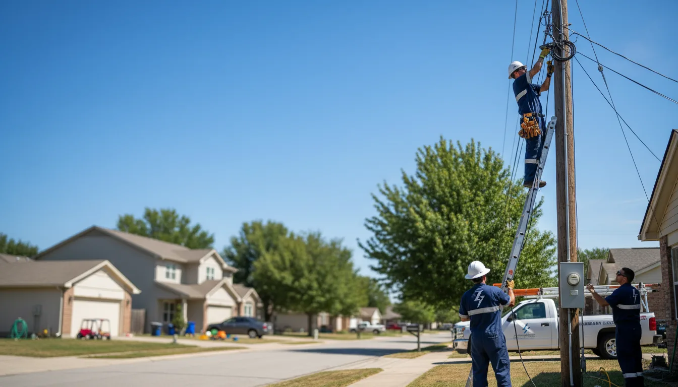 Residential electrician providing installation services in Crumrod, AR